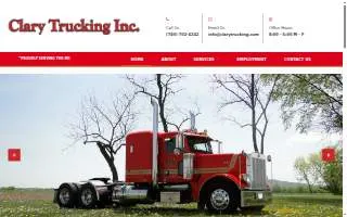 Clary Trucking Inc website