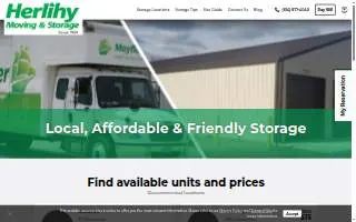 Herlihy Self-Storage website