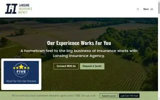Lansing Insurance Agency website