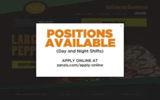 Zanzis Pizza Chillicothe website