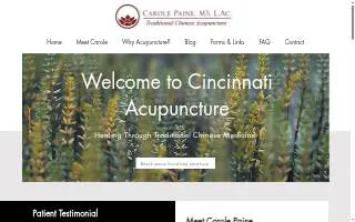 Acupuncture By Carole Paine/Cincinnati Acupuncture website