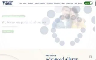 Advanced Allergy Services website