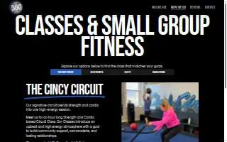 Cincy 360 Fitness website