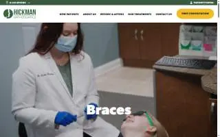 Hickman Orthodontics website