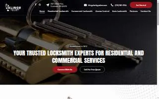 Klinge Lock & Safe website