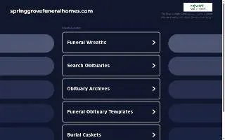 Spring Grove Funeral Homes website