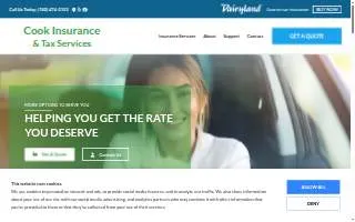 Cook Insurance & Tax Services website