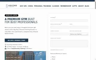 Ascend Fitness and Spa of Cleveland website