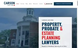 Carson Law Firm LLC of Cleveland website