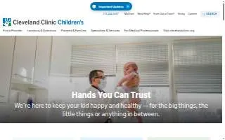 Cleveland Clinic Pediatrics website