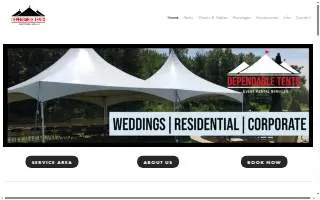 Dependable Tents website
