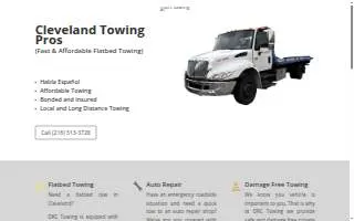DRC Towing website