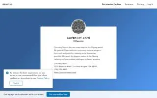 Coventry Vape website