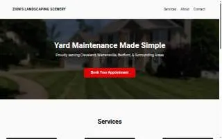 Zion's Landscaping Scenery of Cleveland Heights website