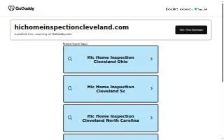 HIC Home Inspection Cleveland website