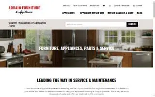 Lorain Furniture and Appliance website