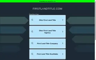 Ohio First Land Title Agency, LLC of Cleveland website