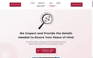 Signature Home Inspector website
