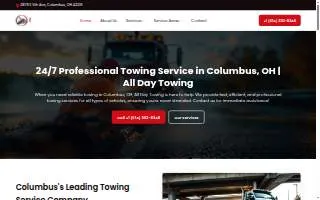 All Day Towing of Columbus website