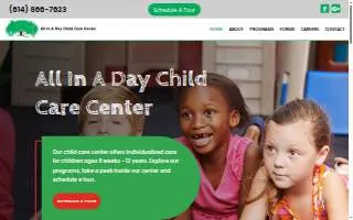 All In A Day Child Care Center website