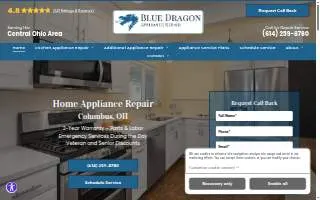 Blue Dragon Appliance Repair website