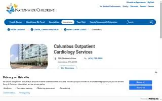 Childrens Hospital Cardiology website
