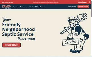 Chuck's Septic Tank Sewer & Drain Cleaning Inc. website