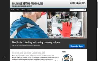 Columbus Heating & Cooling website