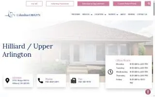Columbus OB/GYN Hilliard/Upper Arlington website