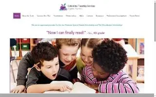 Columbus Tutoring Services website