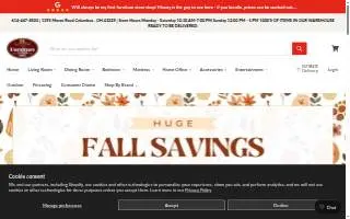 Furniture Land Ohio website