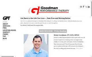 Goodman Performance Therapy LLC website