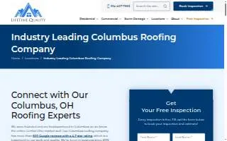 Lifetime Quality Roofing of Columbus website