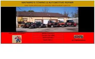 Maynard's Towing website