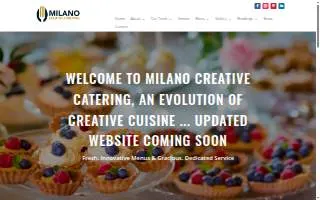 Milano Creative Catering website