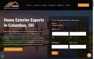 Oaks Roofing & Siding of Columbus website