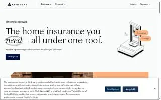 QuickInsured (An Acrisure Company) website