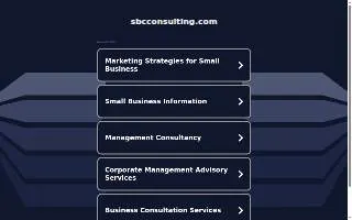 SBC Small Business Consulting website