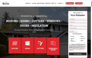 Summit Building & Roofing website
