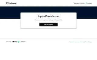 Top Shelf Events website