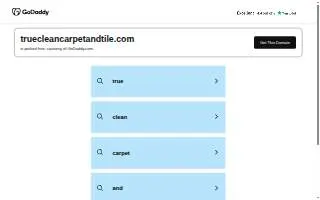 True Clean Carpet & Tile website