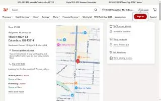Walgreens Pharmacy of Columbus website