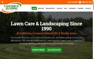 Canters Classic Lawn Care of Conneaut website