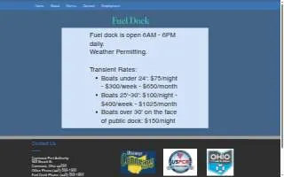 Conneaut Fuel Dock website