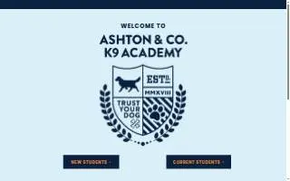 Ashton & Co. K9 Academy website