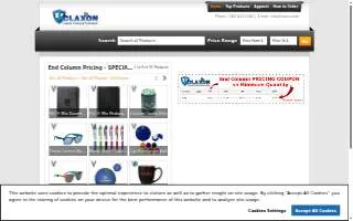 Claxon Custom Printing & Promotions website