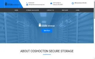 Coshocton Secure Storage website