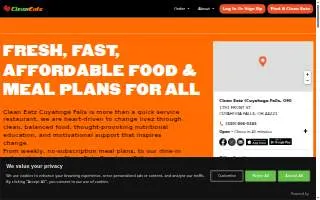 Clean Eatz of Cuyahoga Falls website