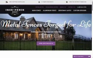 Iron Fence Shop website