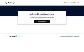 Affordable Appliance Service of Dayton website